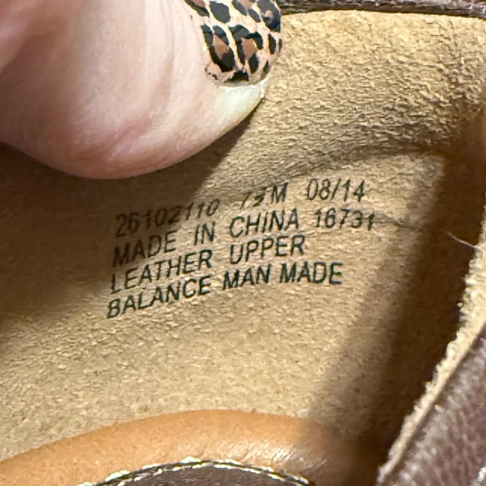 Clarks Artisan Womens Metallic Bronze Leather Low Wedge Pump Shoes 7.5 M